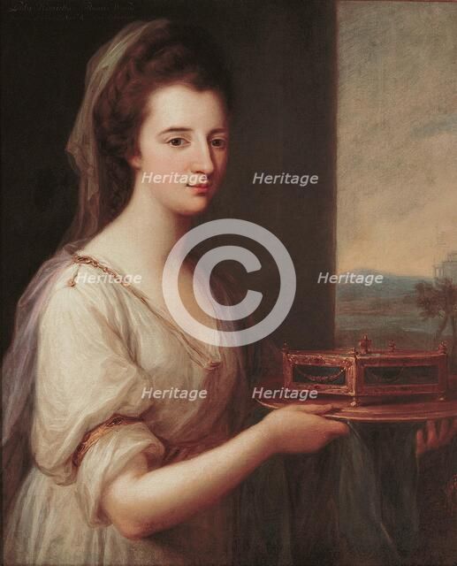 Portrait of Lady Henrietta Williams-Wynn, ca 1769. Creator: Kauffmann, Angelika (1741-1807).