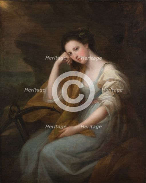 Portrait of Lady Louisa Leveson-Gower (1749/50-1827), later Baroness Macdonald, as Spes, 1767. Creator: Angelica Kauffman.