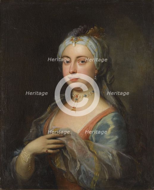 Portrait of Lady Mary Wortley Montagu (1689-1762). Artist: Highmore, Joseph (1692-1780)