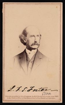 Portrait of LaFayette Sabine Foster (1806-1880), Before 1869. Creator: Brady's National Photographic Portrait Galleries