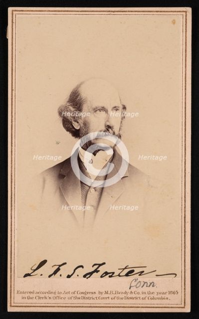 Portrait of LaFayette Sabine Foster (1806-1880), Before 1869. Creator: Brady's National Photographic Portrait Galleries.