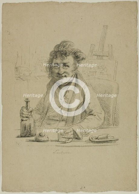 Portrait of Lantara in the Role of Joly, from Le Peintre au Cabaret, 1816. Creator: Vivant Denon.