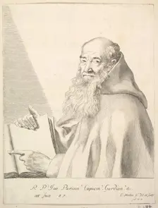 Portrait of Le Père Yves, 1677. Creator: Claude Mellan