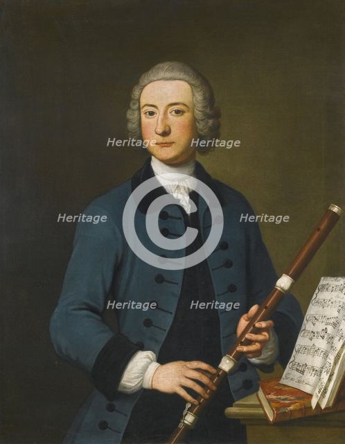 Portrait of Lewis Christian Austin Granom, 1743. Artist: Gibson, Thomas (c. 1680-1751)