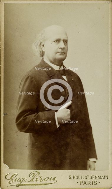Portrait of Leconte de Lisle (1818-1894), c. 1870. Creator: Pirou, Eugène (1841-1909).