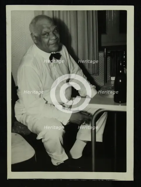 Portrait of legendary American jazz musician Sidney Bechet, 1950s. Creator: Denis Williams.