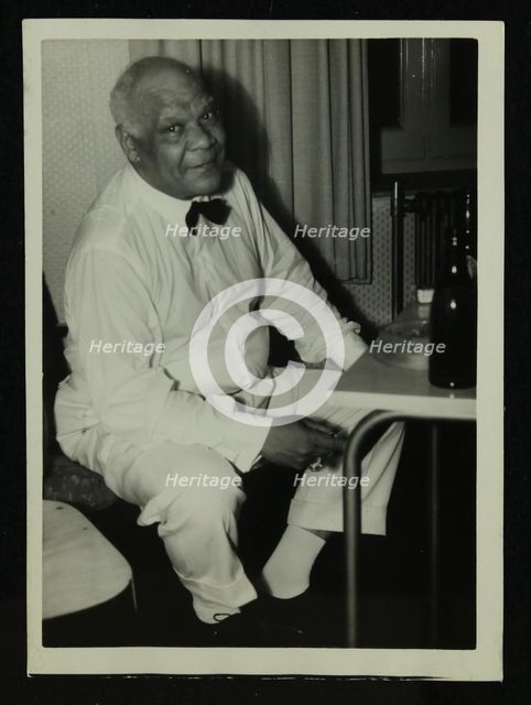 Portrait of legendary American jazz musician Sidney Bechet, 1950s. Creator: Denis Williams.