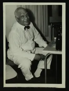Portrait of legendary American jazz musician Sidney Bechet, 1950s. Creator: Denis Williams