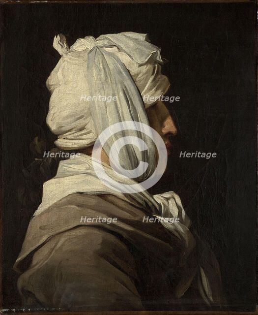 Portrait of Lemonnier with bandaged head, 1775.