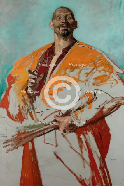 Portrait of Leon Wyczólkowski, c1895. Creator: Jacek Malczewski.