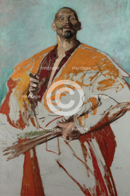 Portrait of Leon Wyczólkowski, c1895. Creator: Jacek Malczewski.