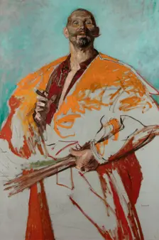 Portrait of Leon Wyczólkowski, c1895. Creator: Jacek Malczewski