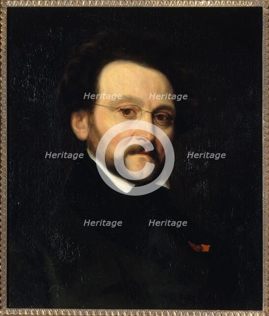 Portrait of Léon Cogniet (1794-1880), painter, c1840. Creator: Charles-Emile-Callande de Champmartin.