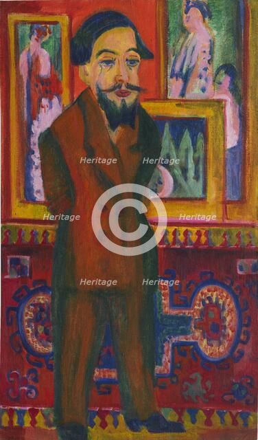 Portrait of Leon Schames, 1922-1924. Creator: Kirchner; Ernst Ludwig (1880-1938).