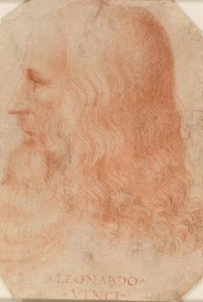 Portrait of Leonardo da Vinci , c1515-1518. Creator: Melzi, Francesco (1493-ca. 1570)