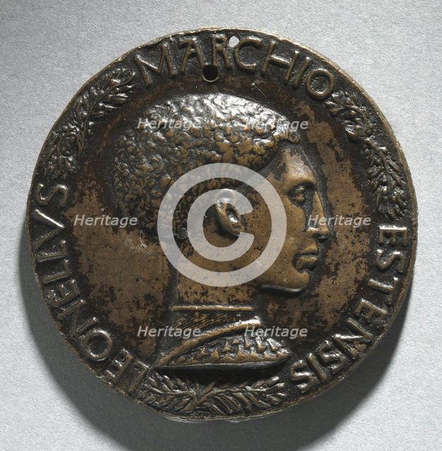 Portrait of Leonello DEste, Marquess of Ferrara (obverse and reverse), c. 1440-1444. Creator: Pisanello (Italian, Ferrara, c. 1395-1455).