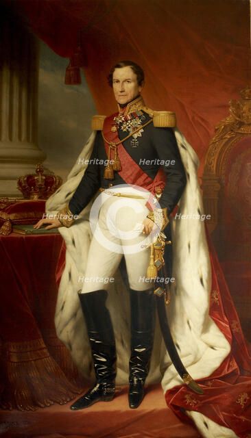 Portrait of Leopold I (1790-1865), King of the Belgians, 1856. Creator: Keyser, Nicaise de (1813-1887).