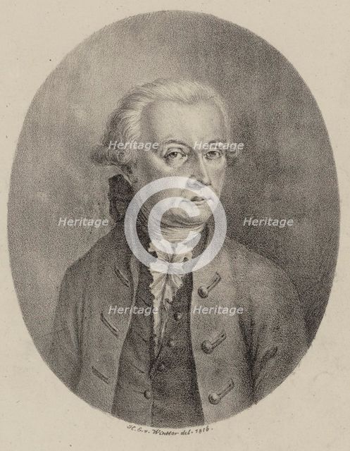 Portrait of Leopold Mozart (1719-1787), 1816. Creator: Winter, Heinrich Eduard von (1788-1825).