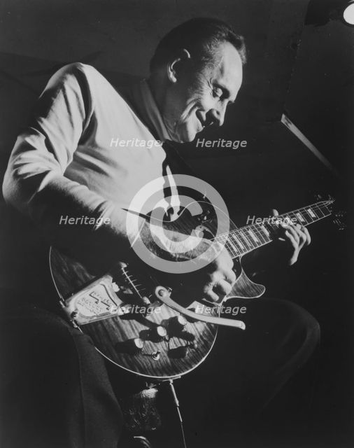 Portrait of Les Paul, Fat Tuesday, New York, N.Y., ca. 1980s. Creator: William Paul Gottlieb.
