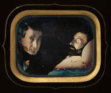 [Portrait of Living Man beside Dead Man], ca. 1850. Creator: Louis Dodero