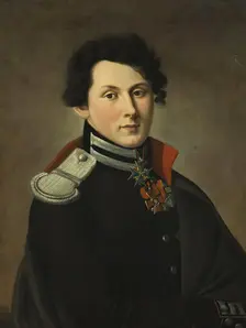 Portrait of Lieutenant V.A. Bibikov of the Corps of Engineers, 1814. Creator: Unknown
