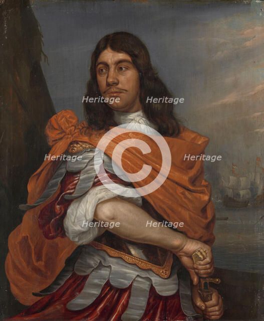 Portrait of Lieutenant-Admiral Cornelis Tromp in Roman Costume, 1650-1692. Creator: Abraham van Westervelt.