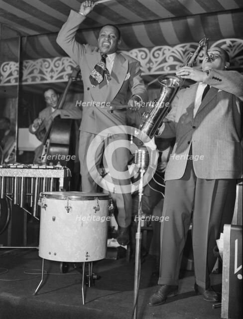 Portrait of Lionel Hampton and Arnett Cobb, Aquarium, New York, N.Y., ca. June 1946. Creator: William Paul Gottlieb.
