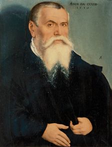 Portrait of Lucas Cranach the Elder, 1550. Artist: Cranach, Lucas, the Younger (1515-1586)
