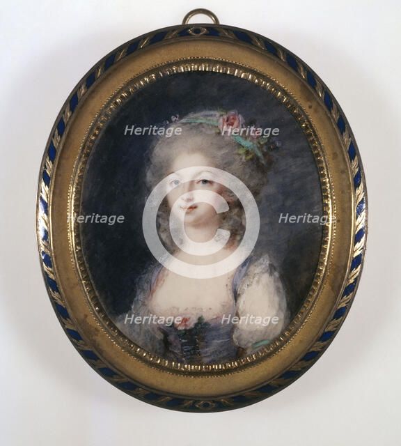 Portrait of Lucie Hall, c1788. Creator: Peter Adolf Hall.