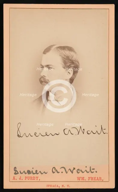 Portrait of Lucien Augustus Wait (1846-1913), 1870s. Creator: Purdy & Frear.