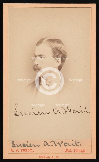 Portrait of Lucien Augustus Wait (1846-1913), 1870s. Creator: Purdy & Frear.
