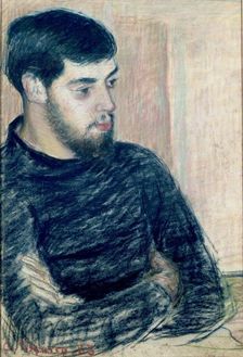 Portrait of Lucien Pissarro (1863-1944), 1883. Artist: Camille Pissarro