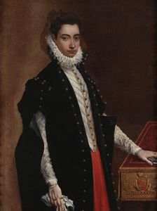 Portrait of Lucrezia Bentivoglio Leoni, 1589. Creator: Carracci, Lodovico (1555-1619)