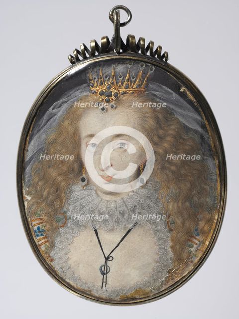 Portrait of Lucy Russell, Countess of Bedford, née Harrington, c. 1608-1616. Creator: Isaac Oliver (French, c. 1565-1617).