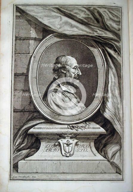 Portrait of Ludovico Ariosto (1474-1533), 1730. Artist: Orsolini, Carlo (1704-1780)