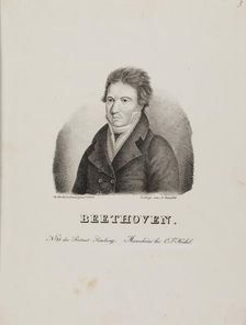 Portrait of Ludwig van Beethoven (1770-1827), 1815. Creator: Heckel, Johann Christoph (1792-1858)