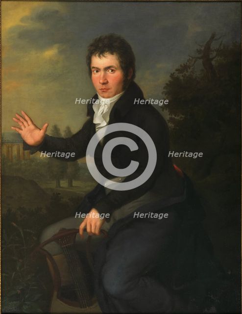 Portrait of Ludwig van Beethoven, ca 1805. Creator: Maehler, Willibrord Josef (1778-1860).