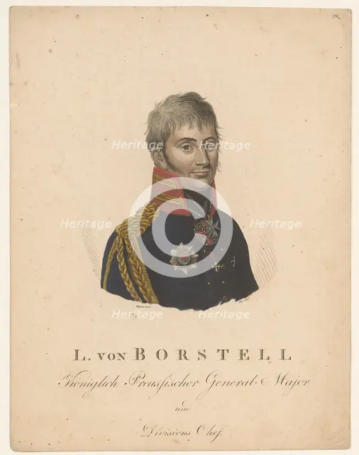 Portrait of Ludwig von Bastell, 1783-1844. Creator: Johann Friedrich August Clar.