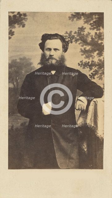 Portrait of Ludwik Mieroslawski (1814-1878), ca 1863. Creator: Anonymous.