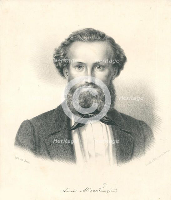 Portrait of Ludwik Mieroslawski (1814-1878), c. 1850. Creator: Anonymous.
