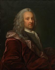 Portrait of Ludvig Holberg. Copy after Johan Roselius, 1847. Creator: Jorgen Pedersen Roed