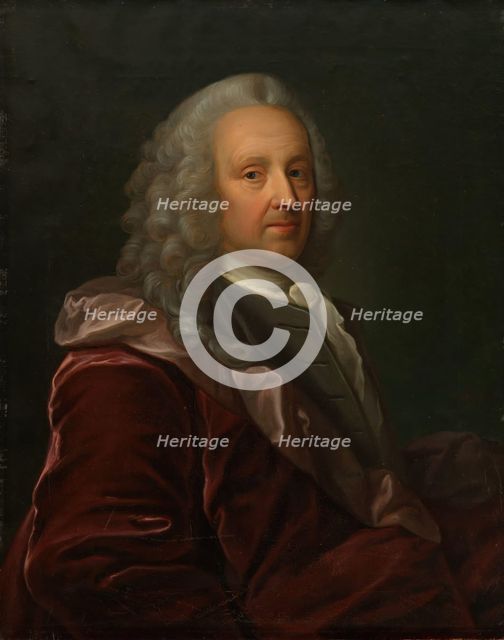 Portrait of Ludvig Holberg. Copy after Johan Roselius, 1847. Creator: Jorgen Pedersen Roed.