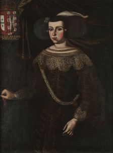 Portrait of Luisa de Guzmán (1613-1666), Queen of Portugal, 17th century. Creator: Avelar Rebelo, José de (c. 1600-1657)