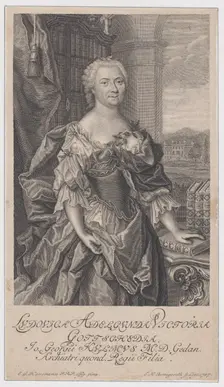 Portrait of Luise Gottsched, 1757. Creator: Johann Martin Bernigeroth