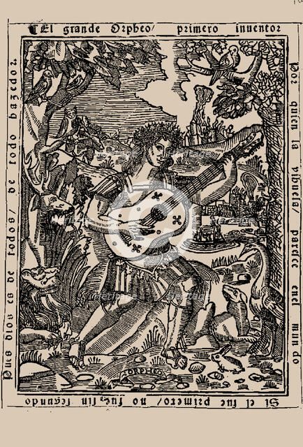 Portrait of Luis de Milán (1500-1561). From "El maestro" , 1536. Creator: Anonymous.