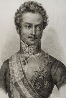 Portrait of Luis Fernández de Córdoba y Valcárcel (1798-1840), Spanish lieutenant general, 1845. Creator: Jose Gomez