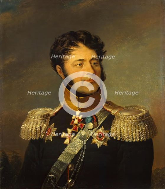 Portrait of Luka A. Denisyev (1762-1846), 1823. Creator: Workshop of George Dawe.