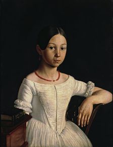Portrait of Lydia Miliukova (1832-?), 1848. Creator: Grigory Soroka