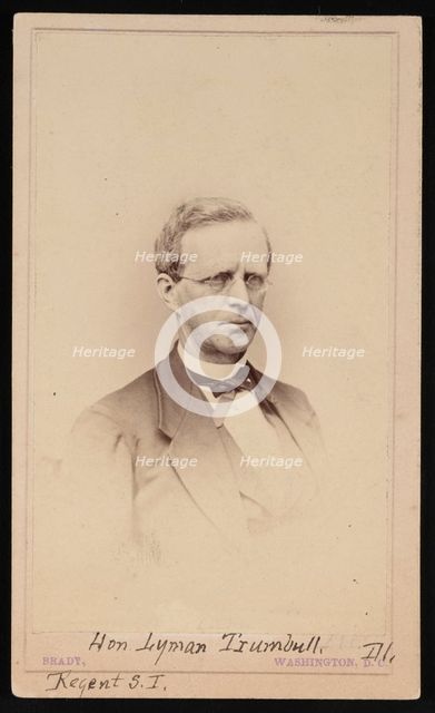 Portrait of Lyman Trumbull (1813-1896), Between 1862 and 1869. Creator: Brady's National Photographic Portrait Galleries.