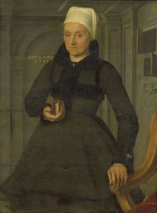 Portrait of Lysbeth Hendriksdr (1536-after 1603). Wife of Bartholomeus van der Wiere, 1593. Creator: Jan Claesz